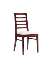 Sedia classica legno imbottita tessuto vari colori tinta noce 45X53X97