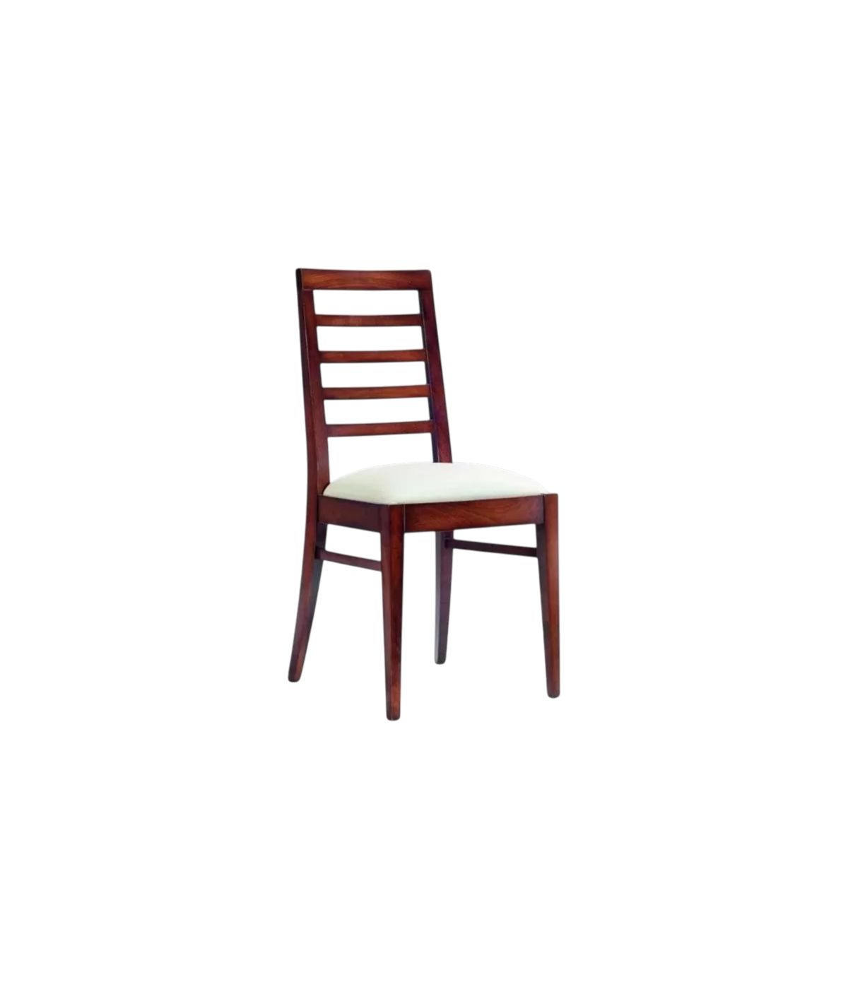 Sedia classica legno imbottita tessuto vari colori tinta noce 45X53X97
