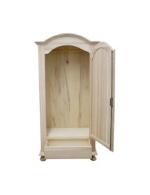 Armadio 1 porta legno shabby grigio invecchiato decorato 96X56X196