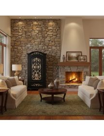 Armadio 1 porta legno shabby nero decorato 96X56X196