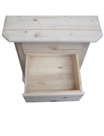 COMODINO CORTINA 3 CASSETTI LEGNO DI ABETE 50X38X65
