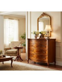 COMO' IN LEGNO 4 CASSETTI CON INTARSIO L.125 P.53 H.113