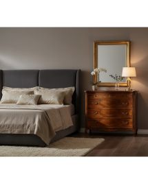COMO' IN LEGNO 4 CASSETTI CON INTARSIO L.125 P.53 H.113