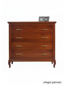 COMO' 4 CASSETTI CLASSICO LEGNO VARI COLORI 121X53X113