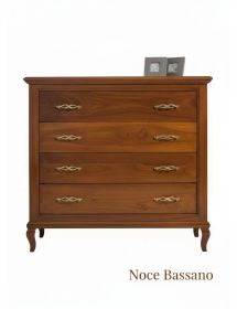 COMO' 4 CASSETTI CLASSICO LEGNO VARI COLORI 121X53X113