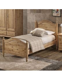 Letto cortina singolo legno di abete 98x212x111