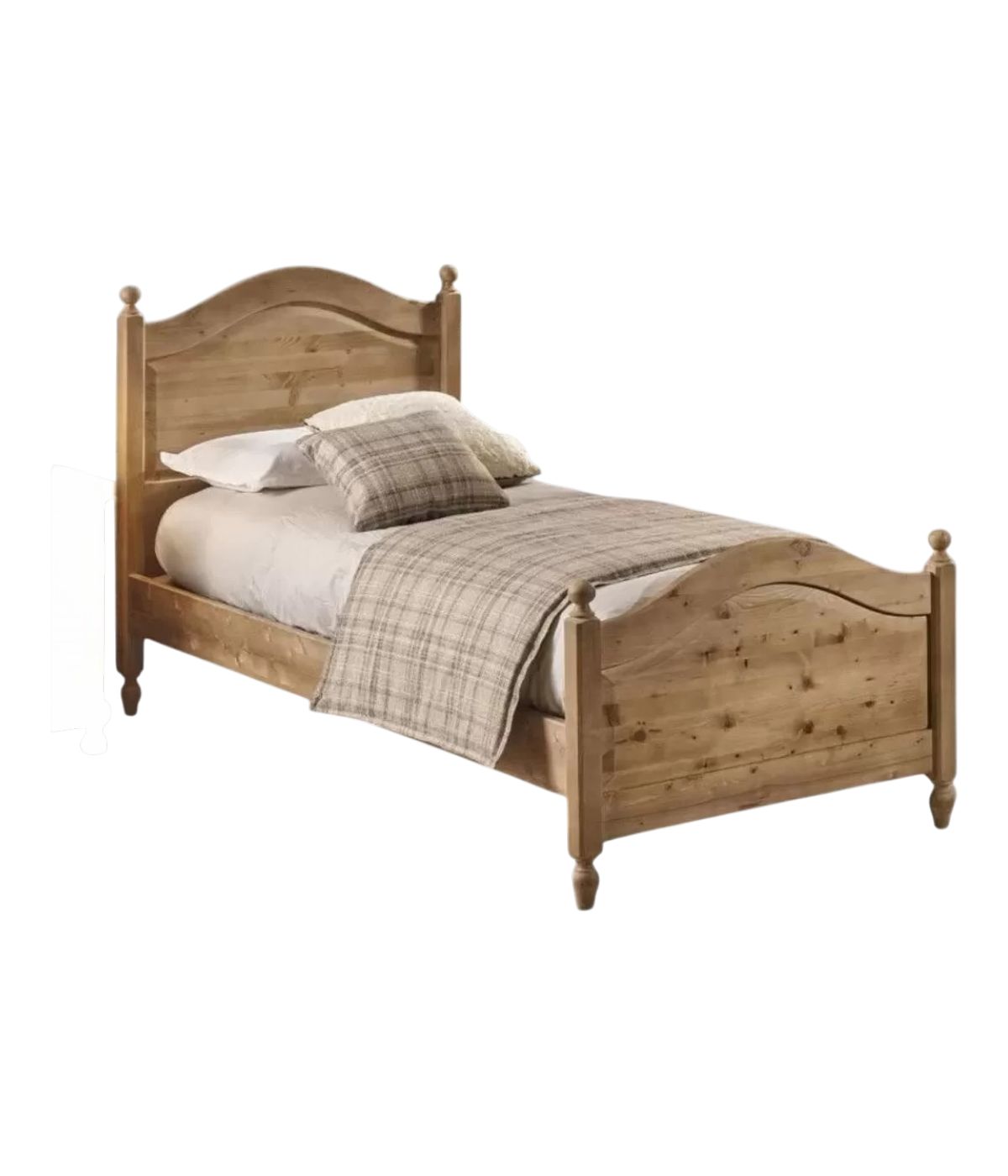 Letto cortina singolo legno di abete 98x212x111