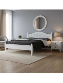 LETTO MATRIMONIALE SHABBY CHIC BIANCO LEGNO MASSELLO 178x210x106 (2...