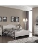 MOBILI 2G - LETTO MATRIMONIALE CLASSICO IN LEGNO GRIGIO TORTORA 173x209x107 (1477) vista frontale