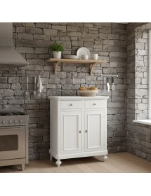 Credenza arte povera 2 ante Legno Bianco opaco 80X43X97 (1116)