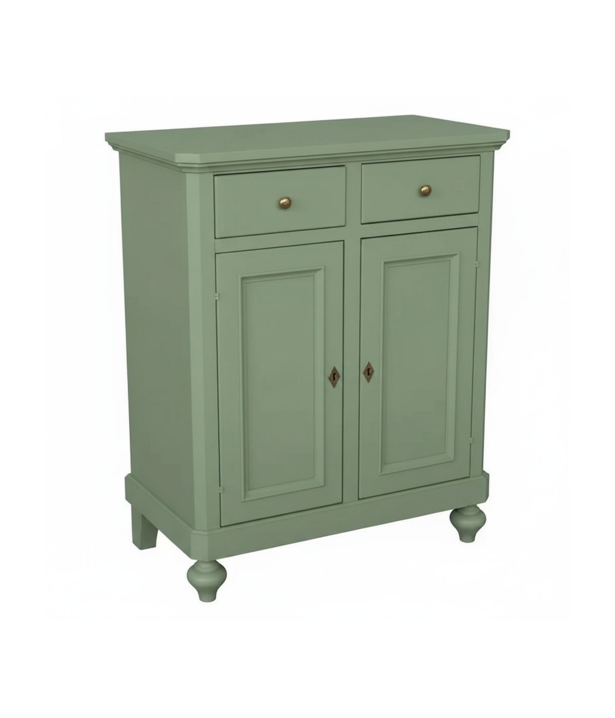 Credenza arte povera 2 ante Legno verde salvia 80X43X97