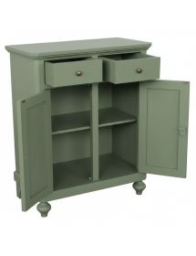 Credenza arte povera 2 ante Legno verde salvia 80X43X97