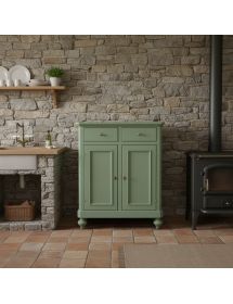 Credenza arte povera 2 ante Legno verde salvia 80X43X97