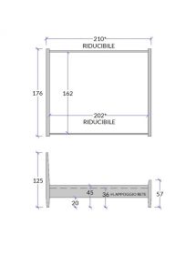 Letto matrimoniale sagomato noce Bassano | Mobili2G