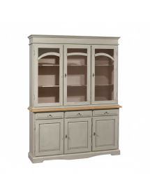 CRISTALLIERA 3 ANTE LEGNO LACCATO TORTORA 156x42x205