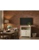 PORTA TV CLASSICO 2 ANTE IN LEGNO AVORIO PATINATO DECORATO 84X40,5X80,5