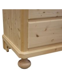 Camera da letto completa cortina legno di abete massello naturale