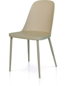 SET 4 SEDIE COLORE TORTORA IN POLIPROPILENE 54X46 H.84