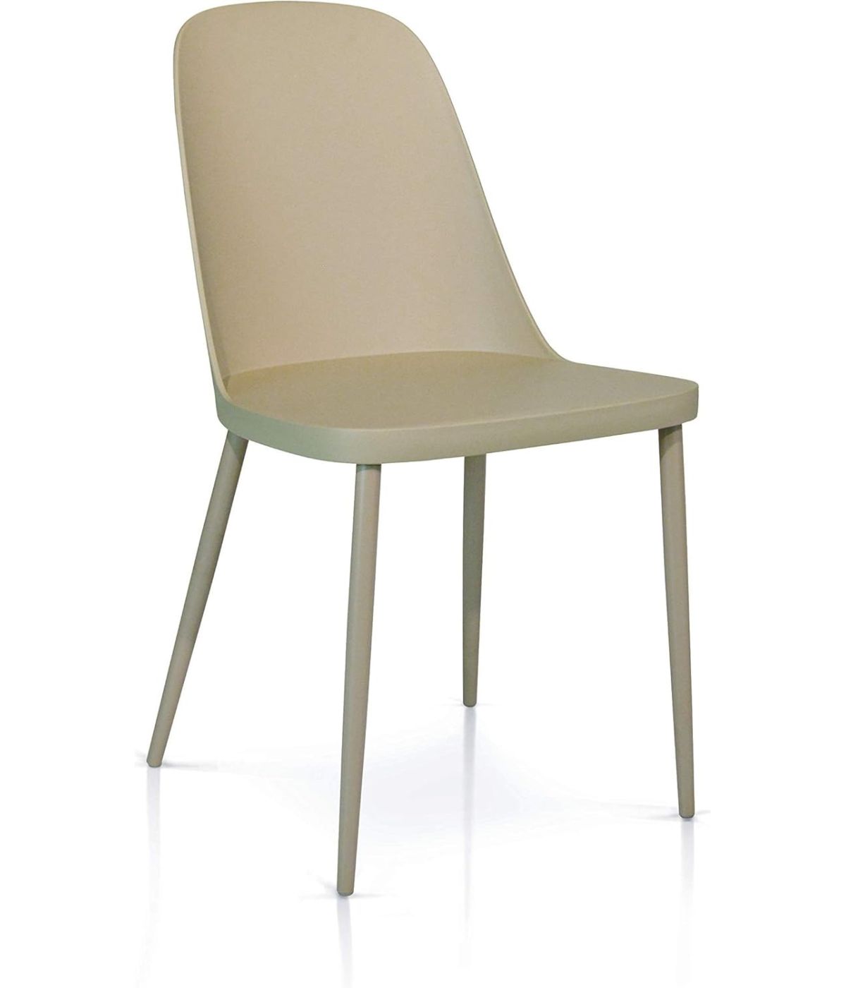 SET 4 SEDIE COLORE TORTORA IN POLIPROPILENE 54X46 H.84
