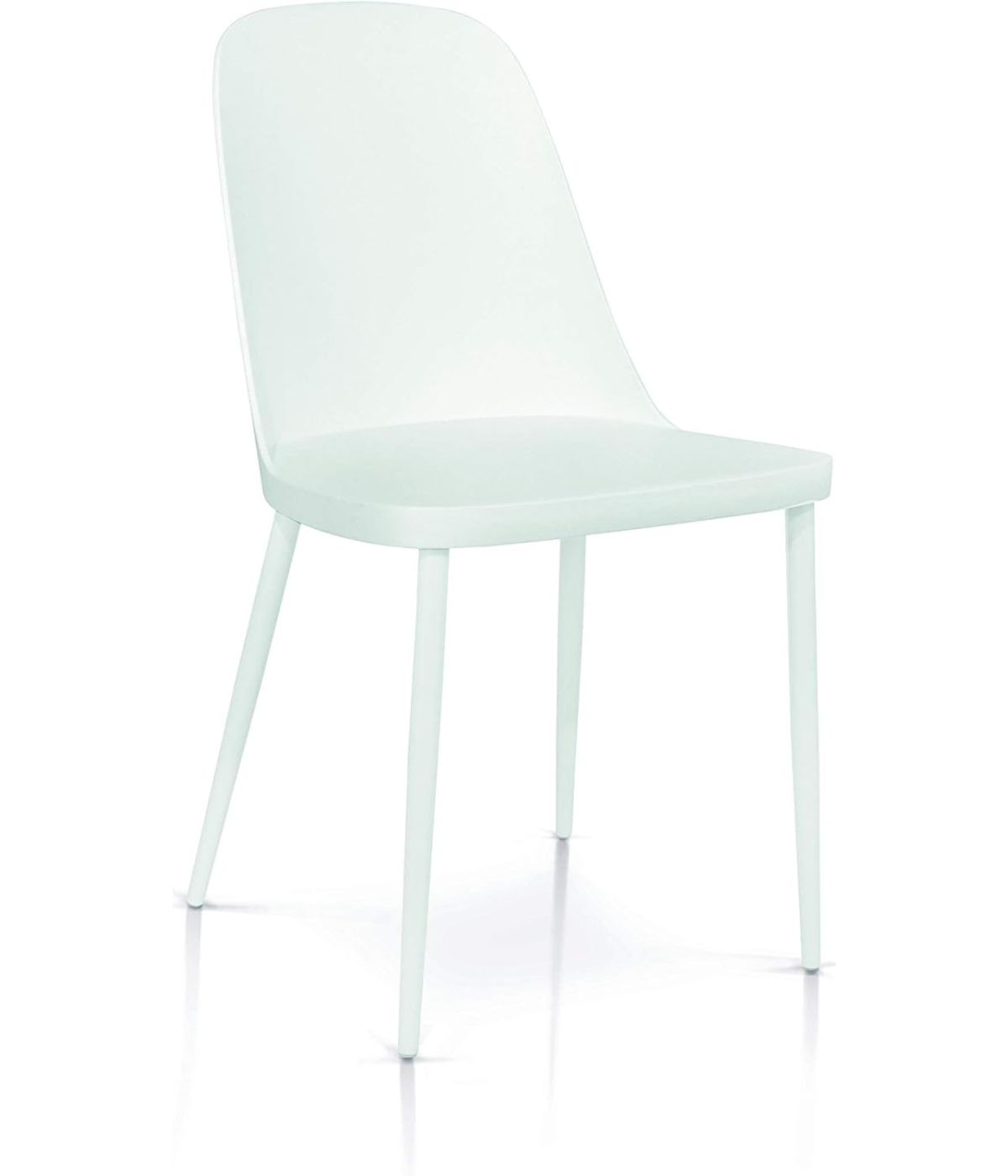SET 4 SEDIE COLORE BIANCO IN POLIPROPILENE 54X46 H.84
