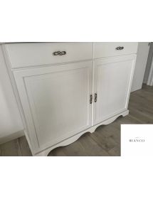 Credenza legno 2 porte 2 cassetti legno shabby vari colori 150X48X1...