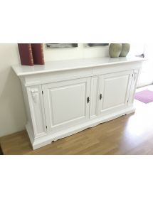 Madia credenza 2 ante arte povera legno bianco 214x53x123