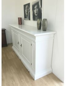Madia credenza 2 ante arte povera legno bianco 214x53x123