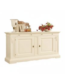 Madia credenza 2 ante arte povera legno avorio 214x53x123