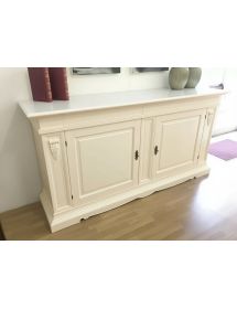 Madia credenza 2 ante arte povera legno avorio 214x53x123