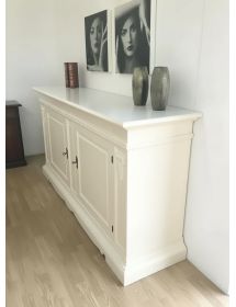 Madia credenza 2 ante arte povera legno avorio 214x53x123