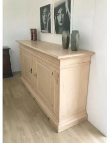 Madia credenza 2 ante arte povera legno avorio patinato 214x53x123