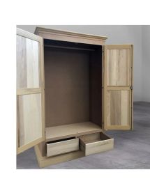 ARMADIO 2 PORTE LEGNO VERDE SALVIA CON DECORI 125X61X200