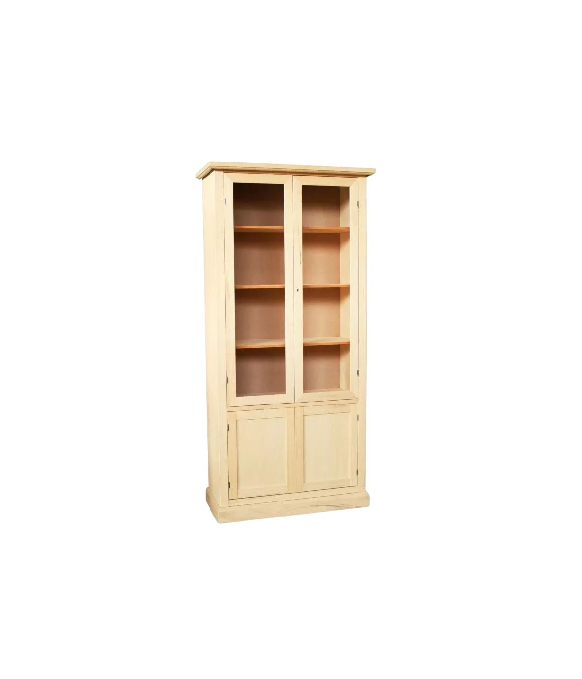 Vetrina arte povera 4 Porte Legno Grezzo 90X42X186