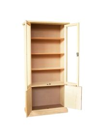 Vetrina arte povera 4 Porte Legno Grezzo 90X42X186