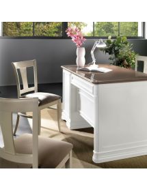 SCRIVANIA 6 CASSETTI IN LEGNO VARI COLORI L.140 P.85 H.82