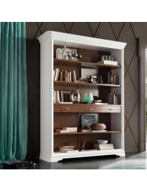 LIBRERIA A GIORNO IN LEGNO 3 CASSETTI VARI COLORI L.161 P.48 H.215