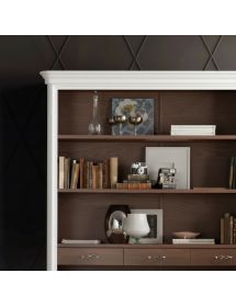 LIBRERIA A GIORNO IN LEGNO 3 CASSETTI VARI COLORI L.161 P.48 H.215