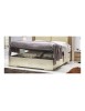 MOBILI 2G - LETTO SHABBY CHIC MATRIMONIALE CON CONTENITORE