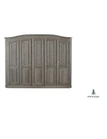 Armadio classico 5 porte sagomato legno abete 281x63x218
