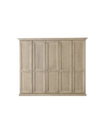 Armadio classico 5 porte cappello dritto legno abete 264x67x218