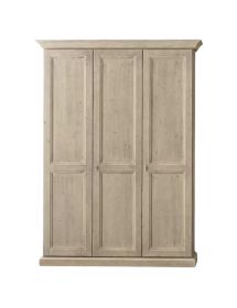 Armadio classico 3 porte cappello dritto legno abete 165x67x218