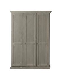 Armadio classico 3 porte cappello dritto legno abete 165x67x218