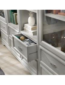 Libreria studio classica legno vari colori 257x48x225