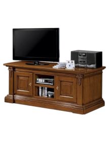 Porta tv in legno 2 porte arte povera tinta noce 158x60X62 (401)