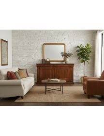 MADIA CREDENZA IN LEGNO 2 PORTE 2 TINTA NOCE  L.205 P.57 H.113