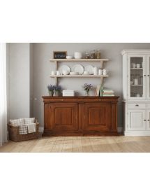MADIA CREDENZA IN LEGNO 2 PORTE 2 TINTA NOCE  L.205 P.57 H.113