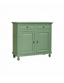 Madia Credenza arte povera Legno 2 Porte verde salvia 104x43x98