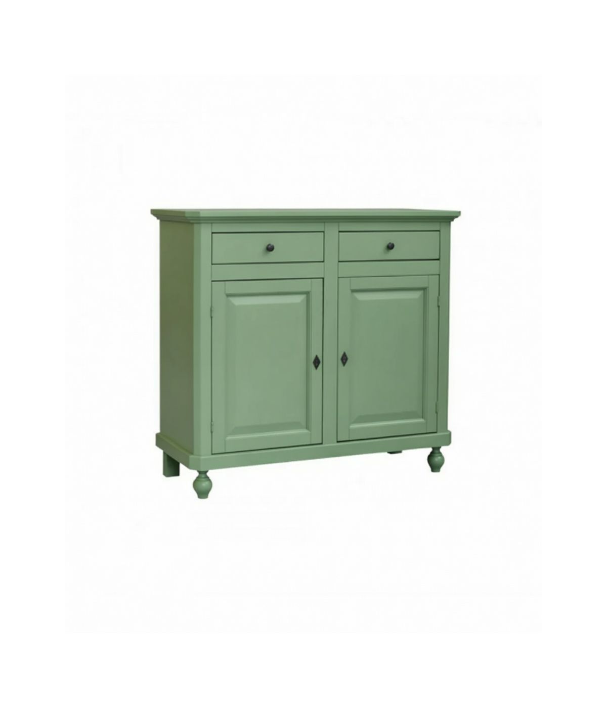 Madia Credenza arte povera Legno 2 Porte verde salvia 104x43x98