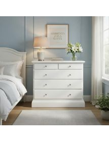 CASSETTIERA 5 CASSETTI CLASSICA SHABBY BIANCO 117x51x101 (6070)
