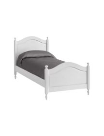 LETTO SINGOLO SHABBY BIANCO SPORCO 100x212x112 (6072)